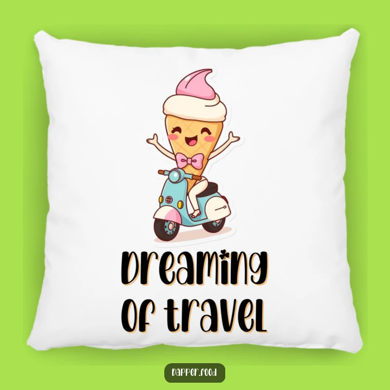 Funny Ice Cream Scooter Pillow - Cozy Comfort with a Cheerful Touch Gift!