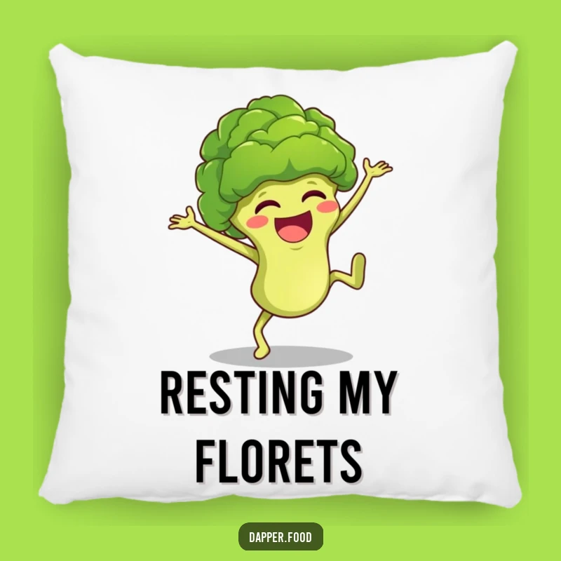 Funny Broccoli Cartwheel Pillow Cute and Hilarious Comfort for Your Home