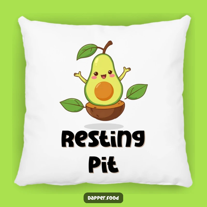 Funny Avocado Pirouette Pillow: Snuggle Up with This Dancing Healthy Food Design