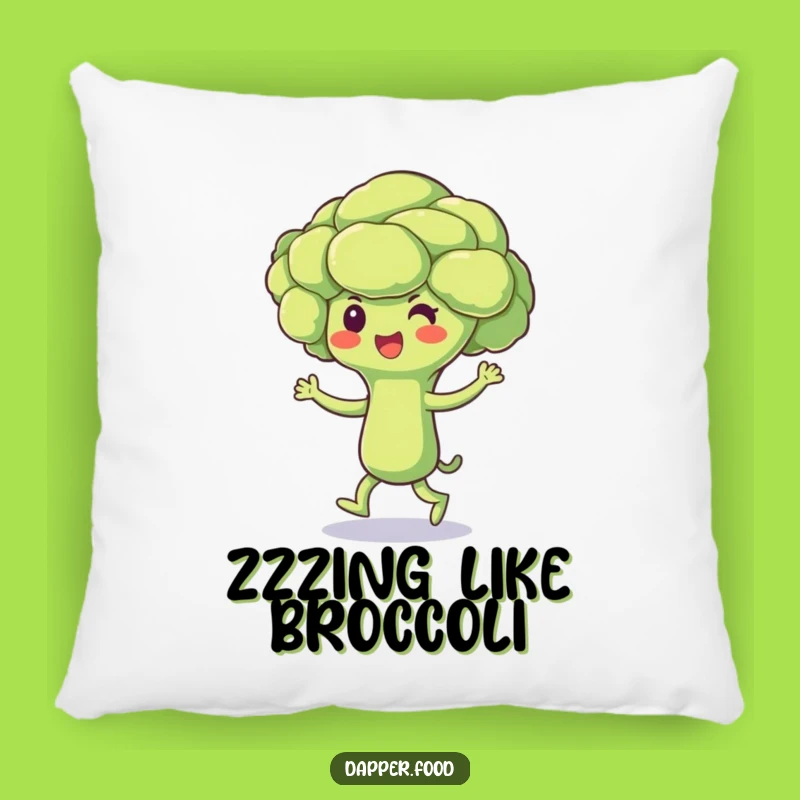 Funny Broccoli Jig Pillow - Soft Vegetable Dance Cushion for Comical Comfort