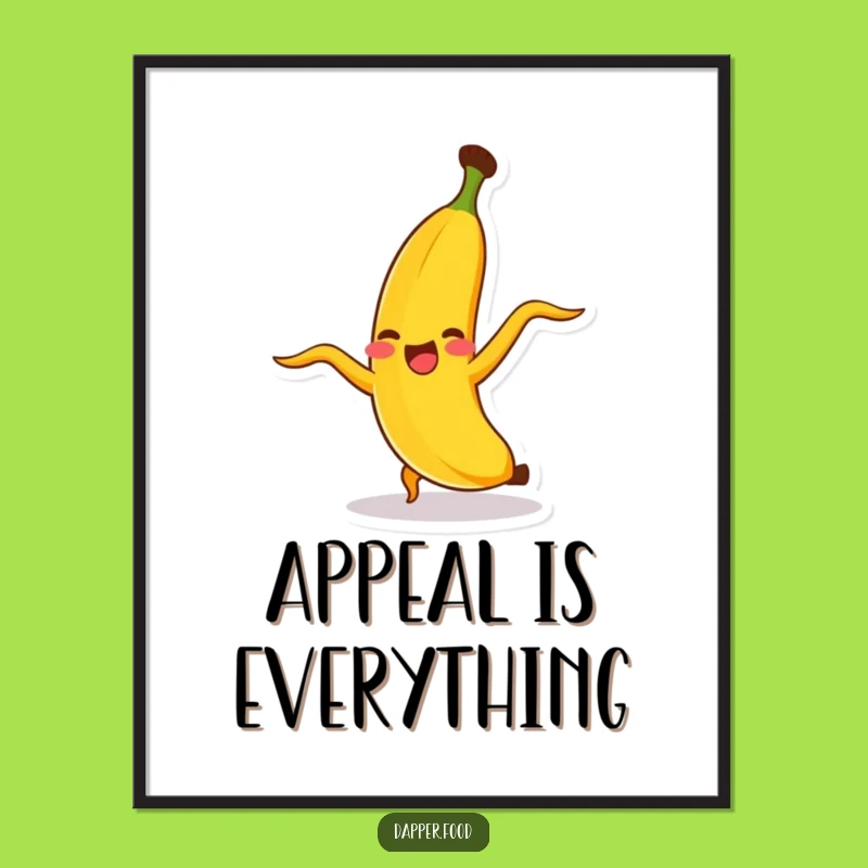 Funny Banana Cartwheel Digital Art Print: Instant Fun and Humorous Gift