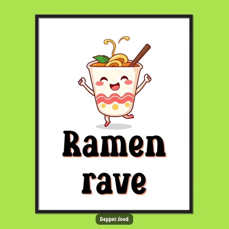 Funny Ramen Dance Digital Print: Instantly Add Whimsy to Your Walls