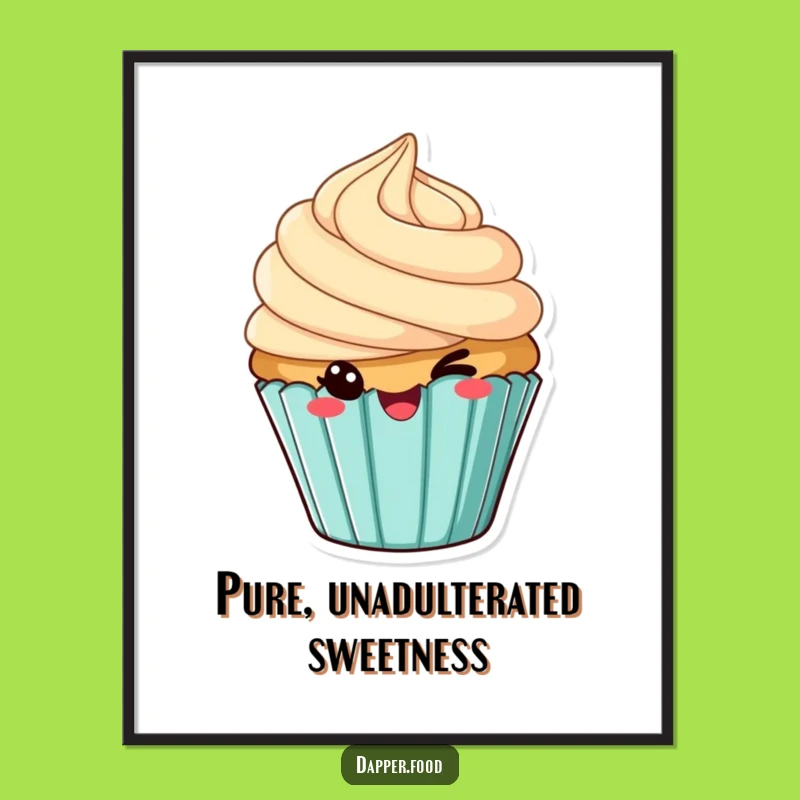Funny Cheeky Cupcake Winking Digital Art - Sweeten Your Space Instantly