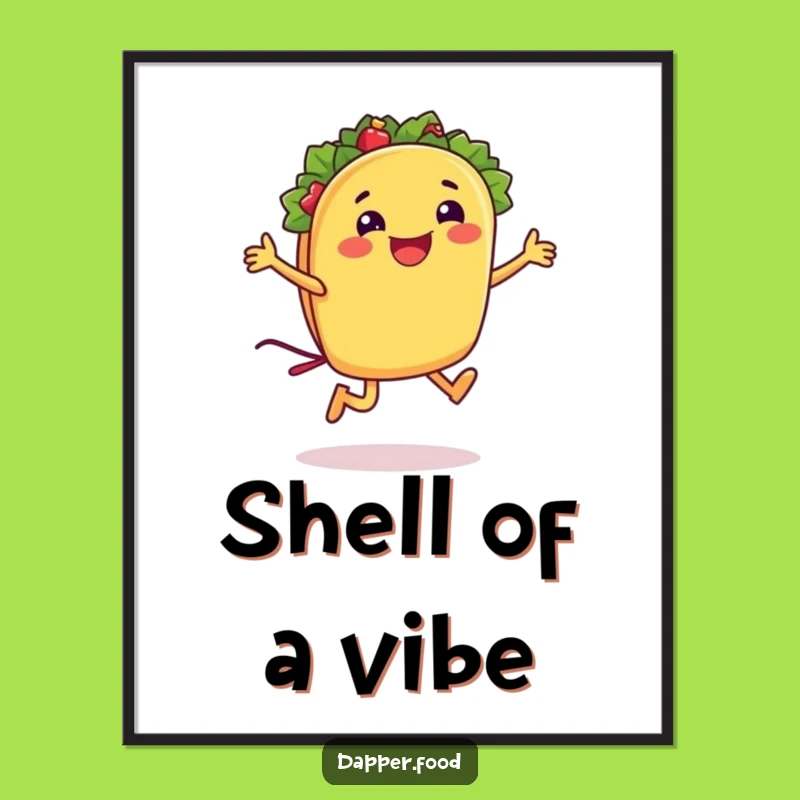 Funny Taco Jumping Rope Digital Art: Instant Humor for Your Space