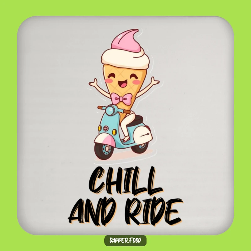 Funny Ice Cream Scooter Coaster - Hilarious Surface Protection Gift!