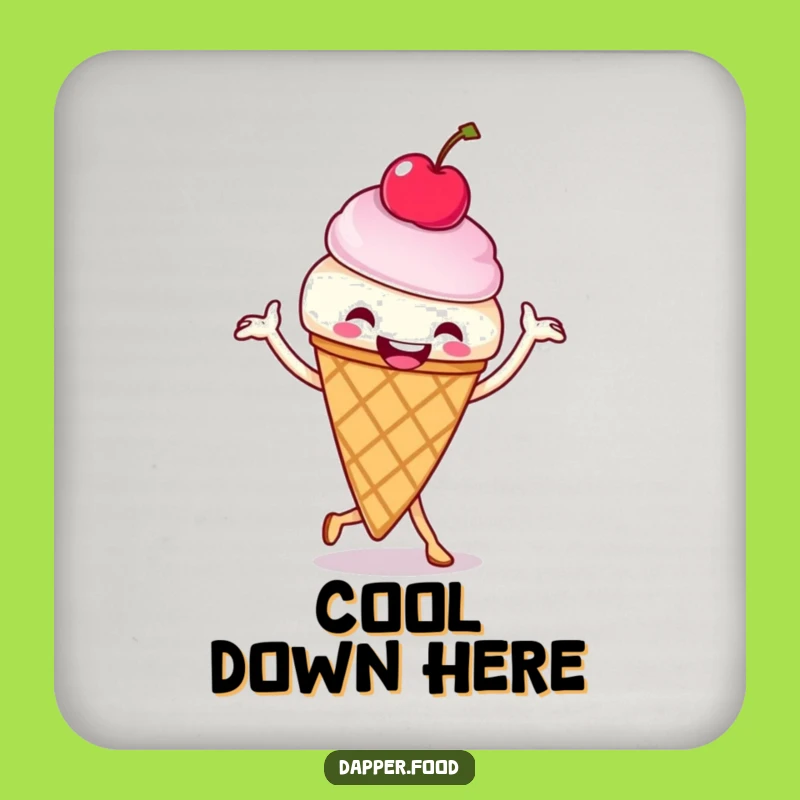 Funny Ice Cream Cone Jig Coaster - Protect Surfaces with Sweet Style Gift