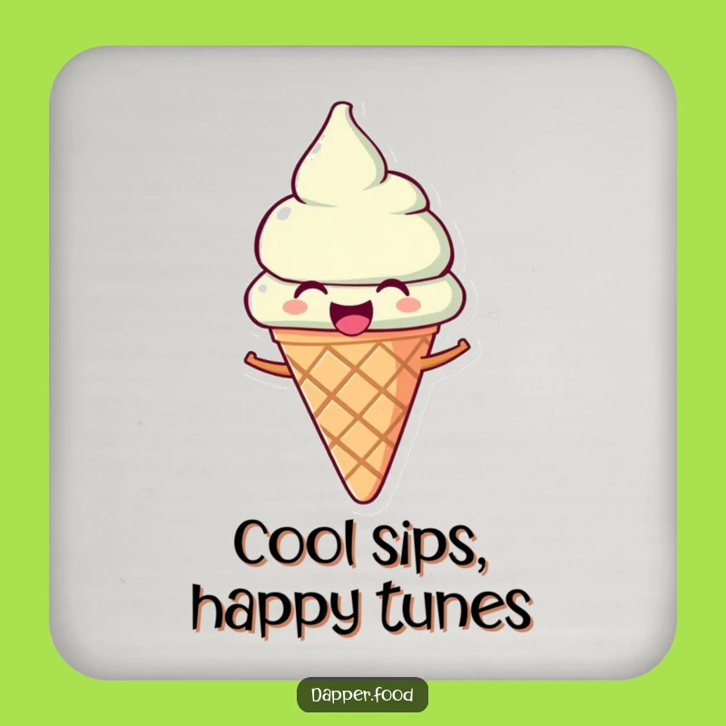 Funny Ice Cream Drink Coaster: Protect Surfaces with Sweet Charm