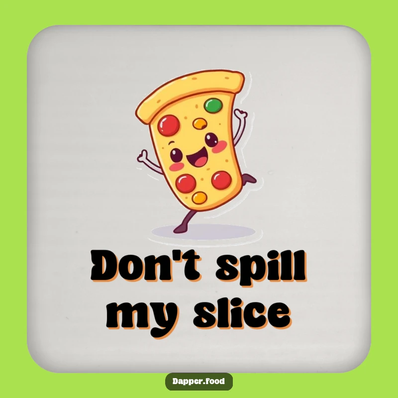 Funny Pizza Cartwheel Coaster: Protect Surfaces with Character Charm