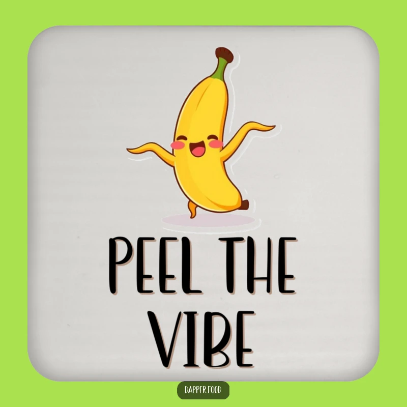 Funny Banana Cartwheel Drink Coaster: Protect Surfaces with Fruity Flair