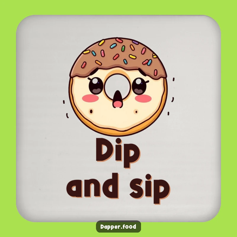 Funny Doughnut Sprinkle Surprise Coaster: Protect Surfaces with Sweet Fun