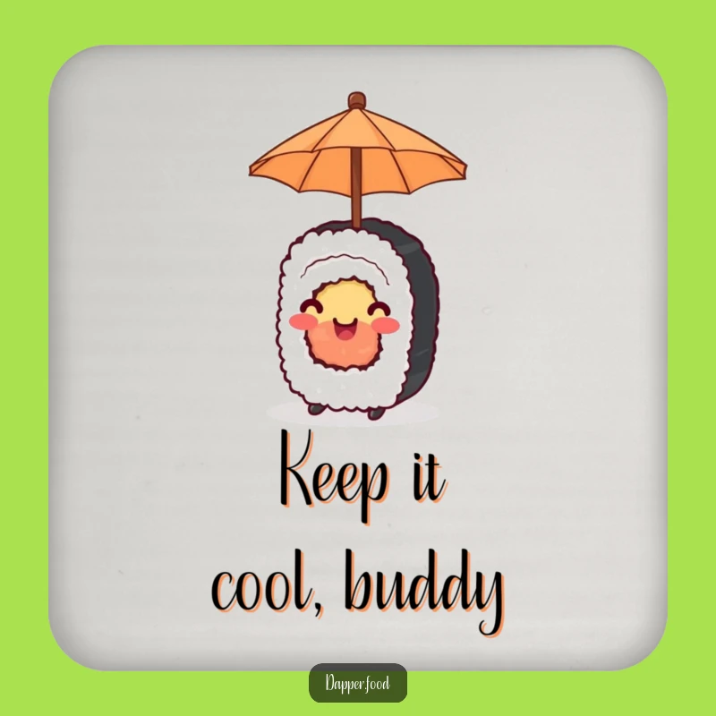 Funny Happy Sushi Umbrella Coaster: Protect Surfaces, Cute Funny Gift!