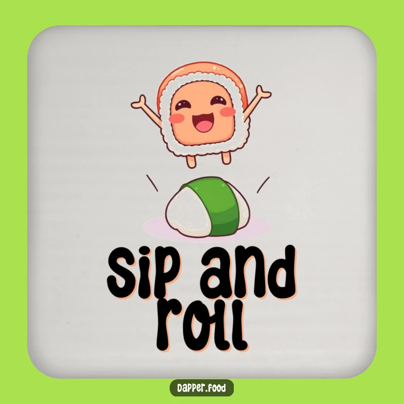 Funny Sushi Leap Coaster: Protect Surfaces with This Hilarious Sushi Wasabi Art
