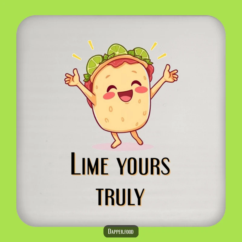 Funny Taco Dance Coaster: Protect Surfaces with This Cheerful Taco Art