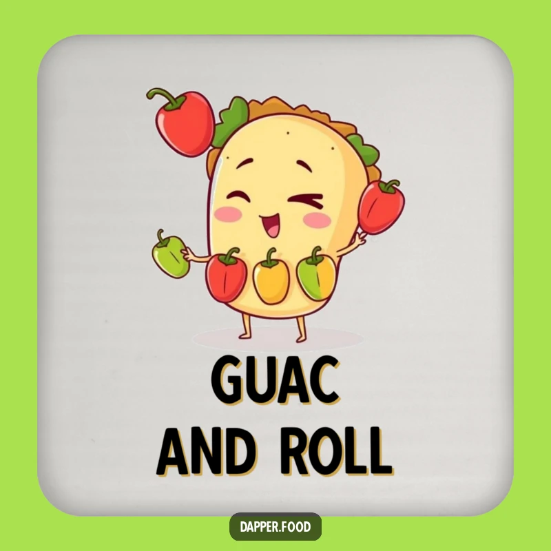 Funny Taco Juggling Coaster: Protect Surfaces with Fiesta Fun
