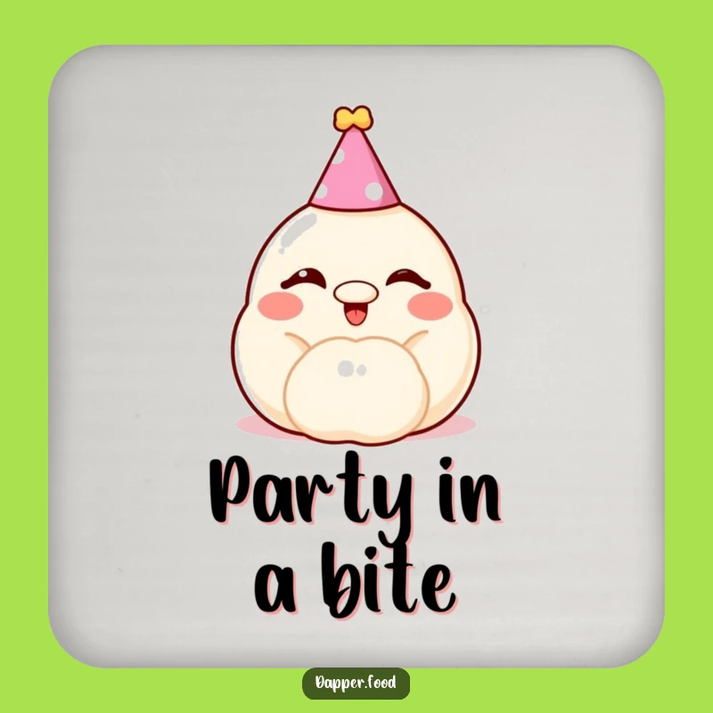 Funny Dumpling Party Coaster - Protect Surfaces with Cheerful Charm