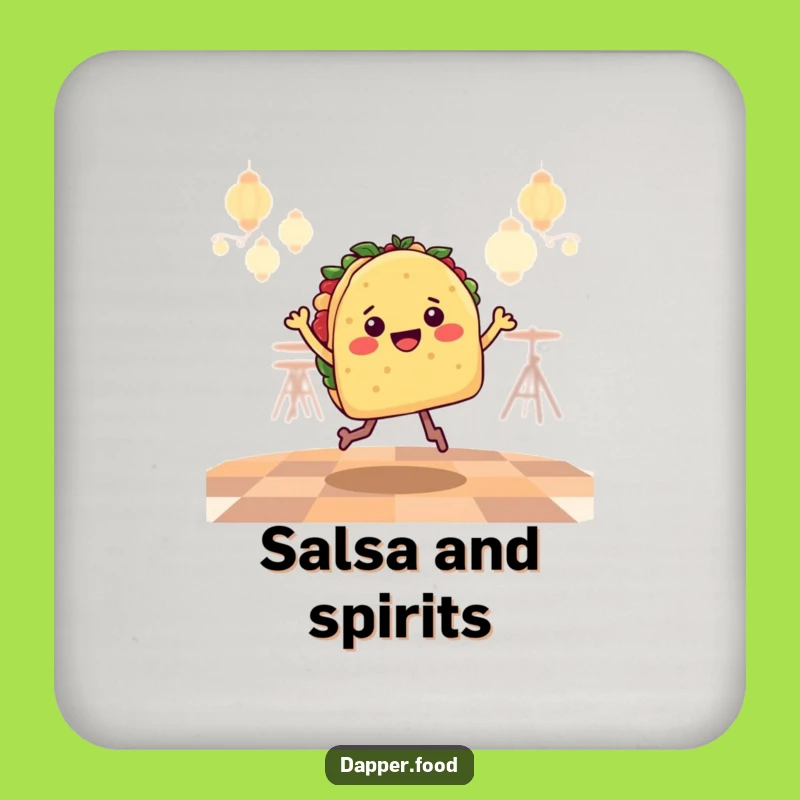 Funny Taco Dance Coasters: Protect Surfaces with Humorous Flair