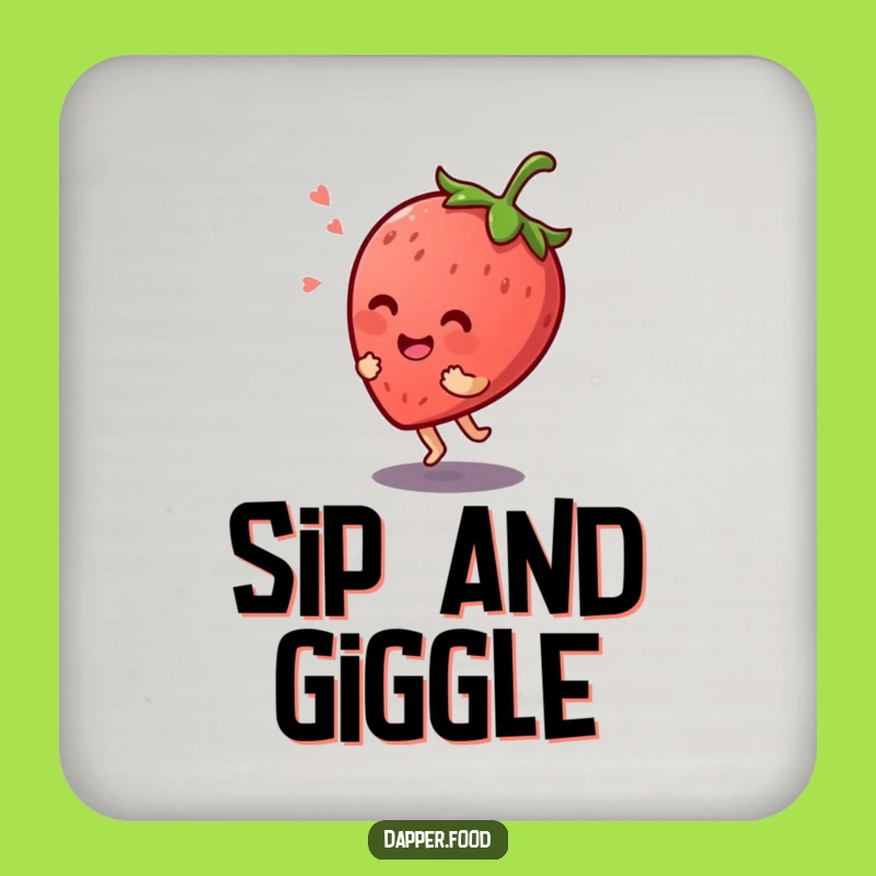 Funny Kawaii Strawberry Bounce Coaster: Giggling Protection, Perfect Gift!