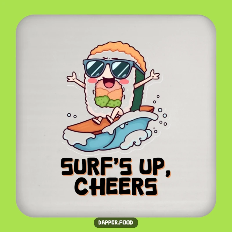 Funny Sushi Wave Coasters: Protect Surfaces with Cool Flair
