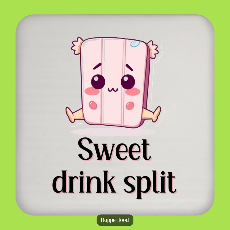 Funny Candy Bar Split Coaster: Surprise Protection, Perfect Funny Gift for Tables