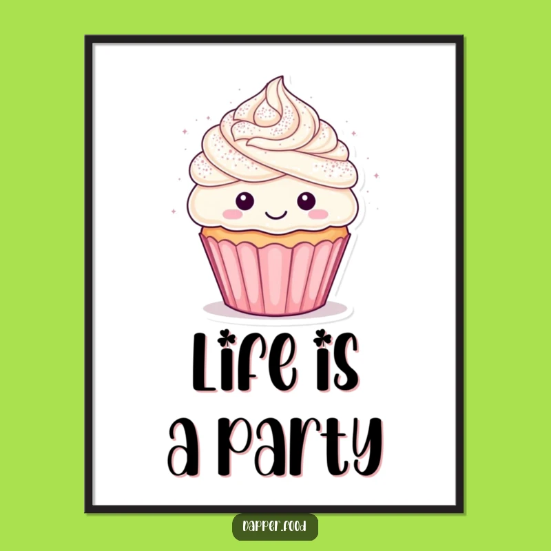 Funny Cupcake Confetti Poster - Brighten Any Space With Joy