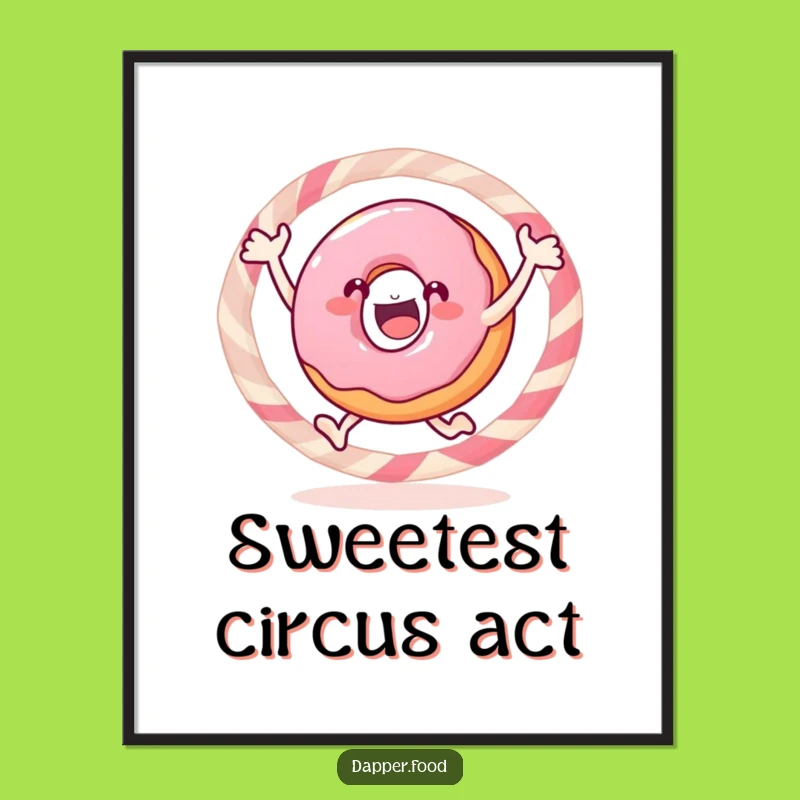 Funny Donut Hoop Poster - Candy Candy Candy Art Print