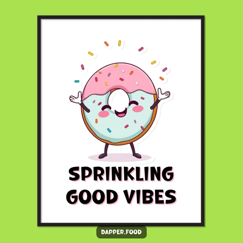 Funny Donut Juggling Poster: Sweet Art for Your Walls
