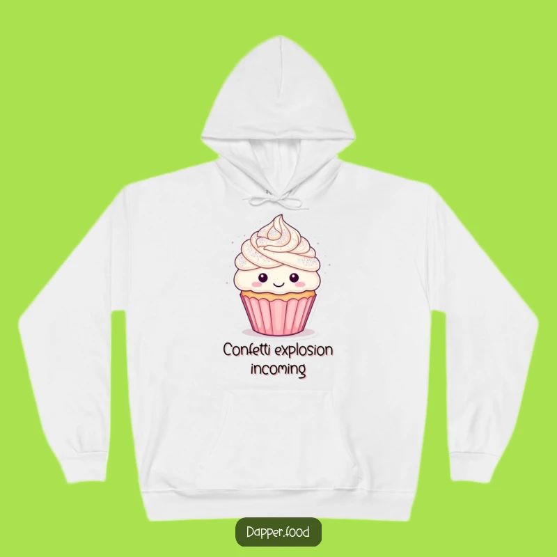 Cozy Funny Cupcake Confetti Hoodie - Warm Hugs & Joy