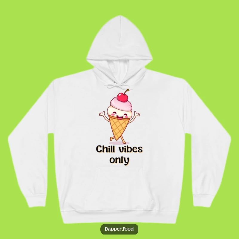 Cozy Funny Ice Cream Cone Jig Hoodie - Warm Winter Treat Apparel Gift