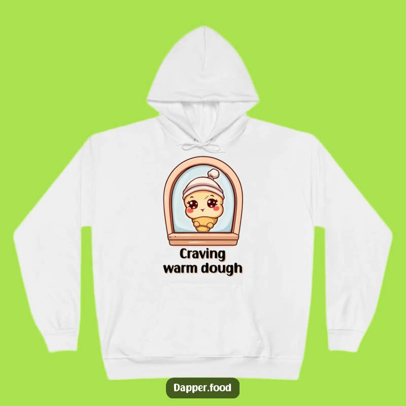 Cozy Funny Croissant Bakery Peek Hoodie: Warmth & Bakery Bliss Gift