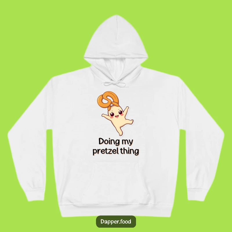 Funny Pretzel Cartwheel Hoodie: Cozy Up with Blissful Snack Energy
