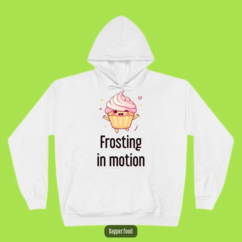 Funny Bouncing Cupcake Hoodie: Cozy, Cheerful Character Design, Perfect Funny Gift for Winter