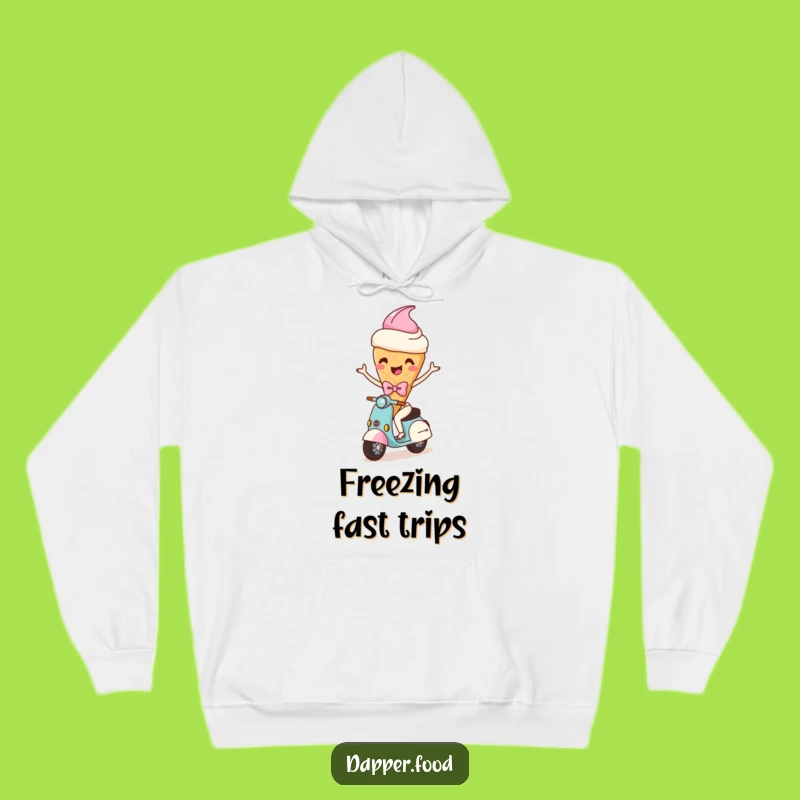 Funny Ice Cream Scooter Hoodie - Cozy & Comical Ride Companion Gift!