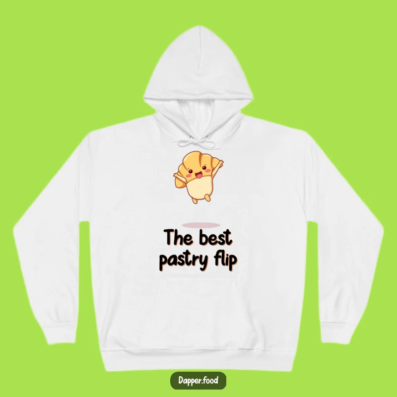 Funny Kawaii Croissant Cartwheel Hoodie: Joyful Comfort, Perfect Warm Gift!