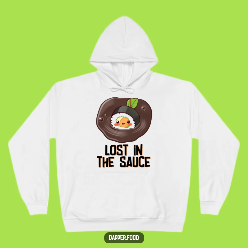 Cozy Funny Kawaii Sushi Hoodie: Warm Swimming Sushi Roll for Comfort