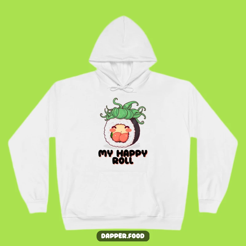 Funny Sushi Roll Hair Cozy Hoodie - Warm & Whimsical Comfort