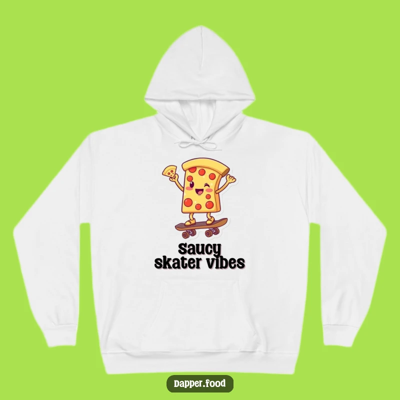 Funny Pizza Skater Hoodie: Cozy & Comical Apparel for Pizza Lovers and Board Enthusiasts