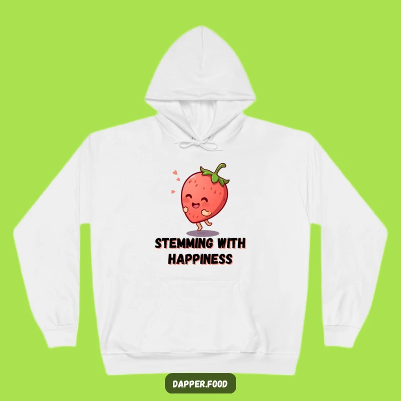 Funny Kawaii Strawberry Bounce Hoodie: Giggling Comfort, Perfect Warm Gift!