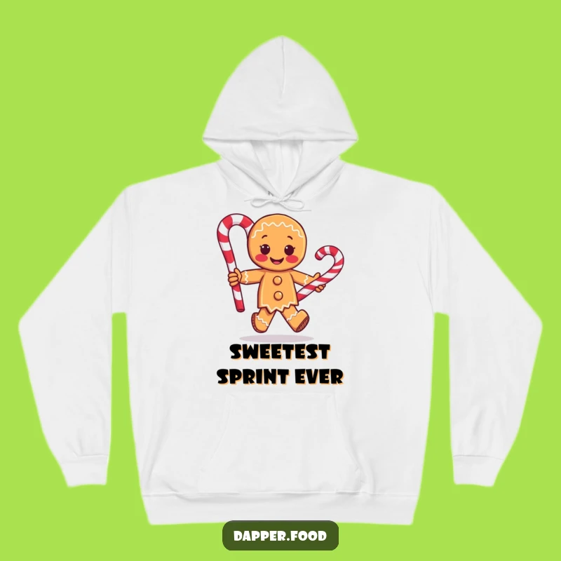 Cozy Funny Gingerbread Man Hoodie - Warm Candy Cane Winter Gift