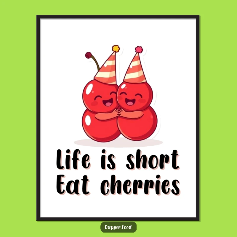 Funny Printable Wall Art: Cherries Party Fruit Free Downloadable Art!