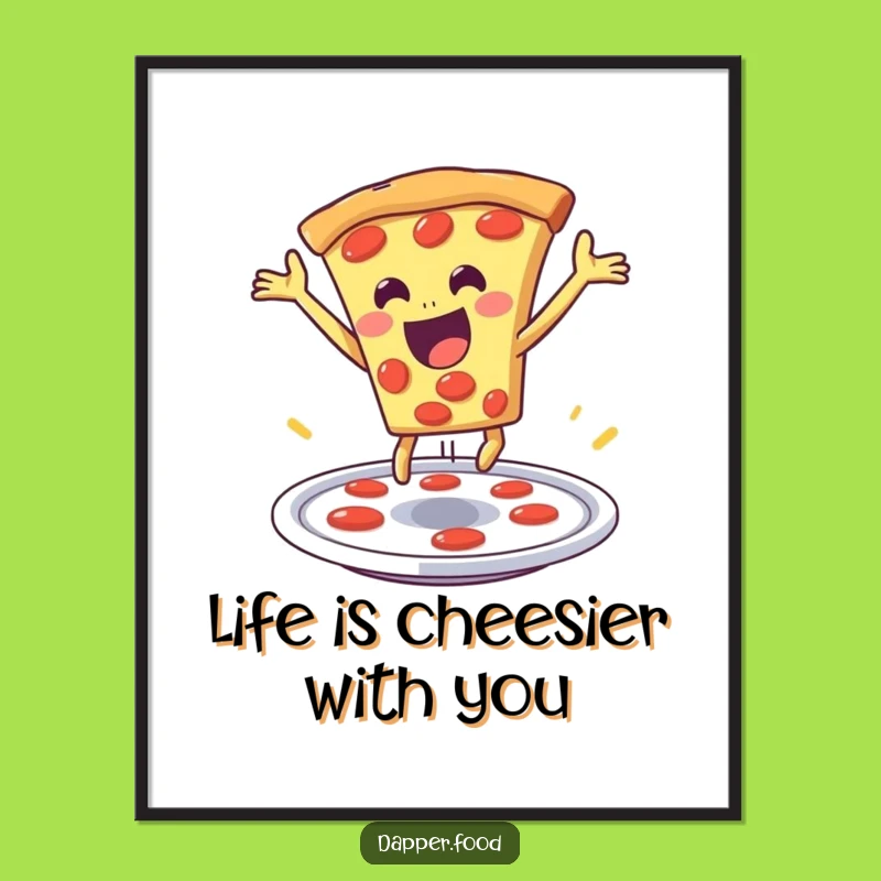 Free Printable Funny Pizza Wall Art - Dramatic Leap, Downloadable Foodie Fun Decor!