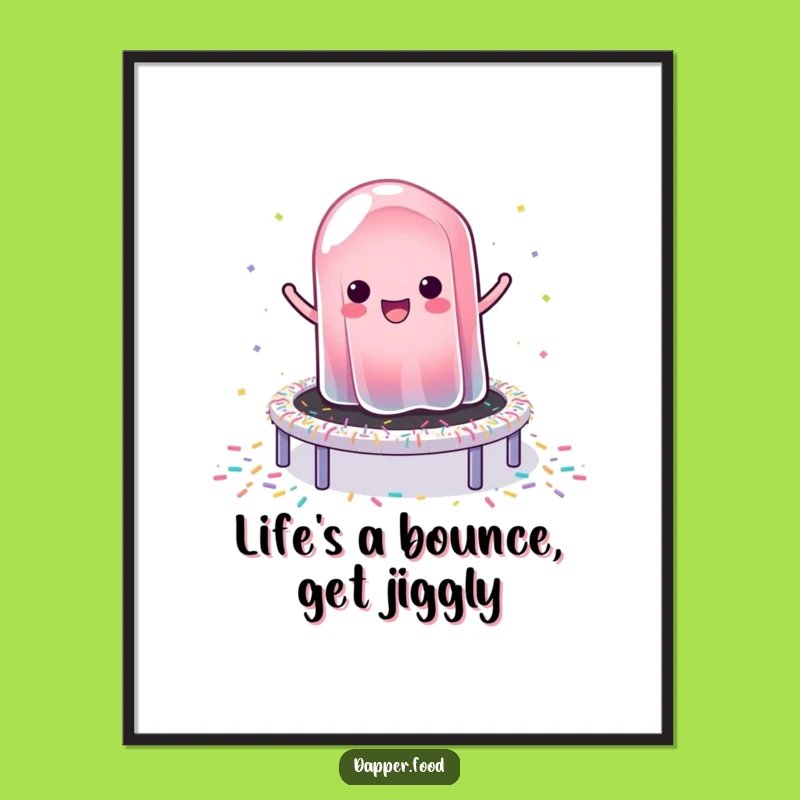 Funny Free Printable Jelly Art: Happy Bouncing Jelly & Sprinkles Downloadable Decor