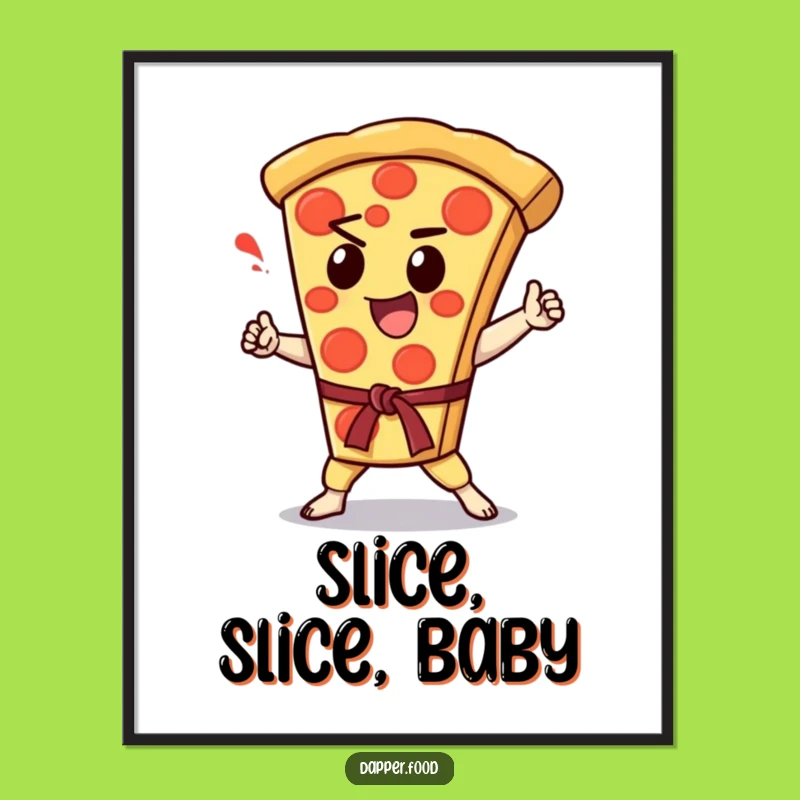 Free Printable Wall Art: Kawaii Pizza's Martial Arts!