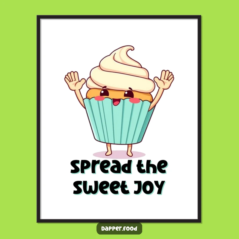 Free Printable Cupcake Art: Funny High-Five Downloadable Wall Decor