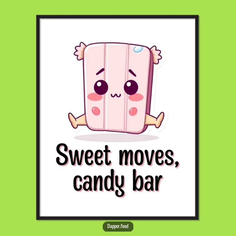 Free Printable Wall Art: Funny Candy Bar Split, Flexible Downloadable Decor