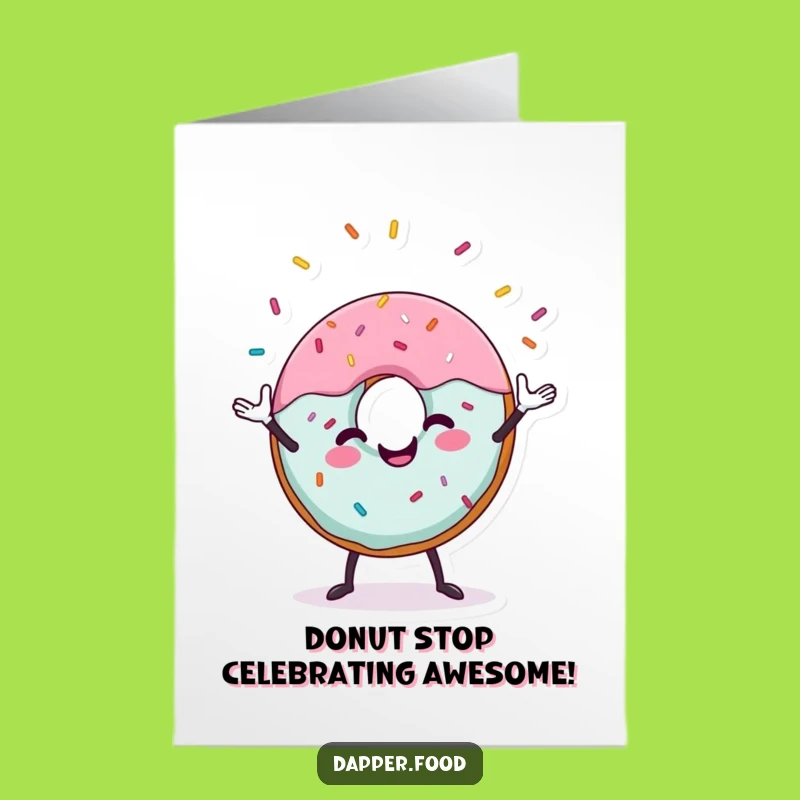 Free Printable Funny Donut Birthday Card - Juggling Sprinkles, Hilarious Downloadable Gift!