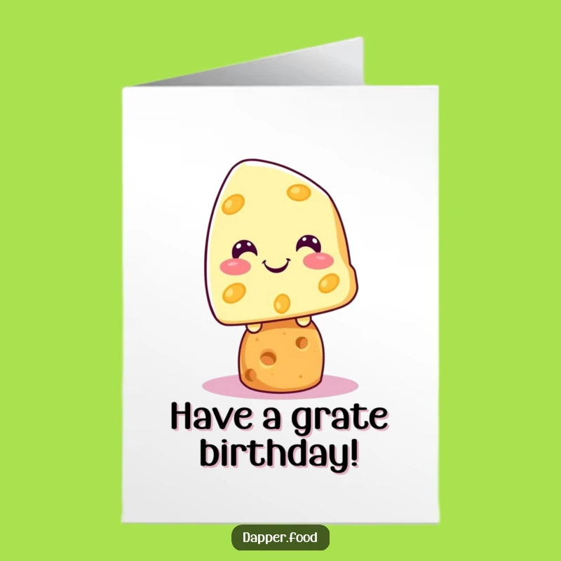 Free Printable Birthday Card: Cheesy Kawaii Fun!