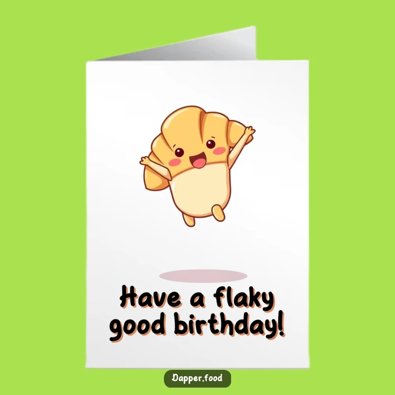 Free Printable Birthday Card: Croissant Cartwheels into Fun!