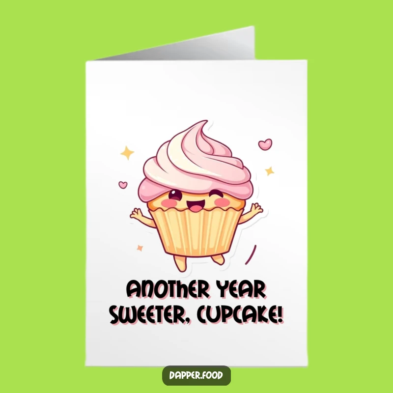 Free Printable Birthday Card: Funny Bouncing Cupcake, Hilarious Downloadable Gift for Laughs