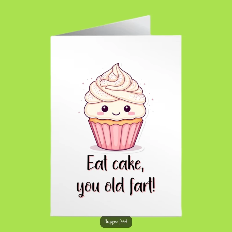 Free Printable Birthday Card: Funny Cupcake Confetti Shower, Downloadable Greeting, Perfect DIY Gift