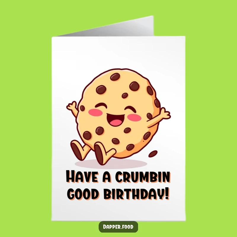 Free Printable Birthday Card: Giggling Cookie Roll - Downloadable & Print at Home